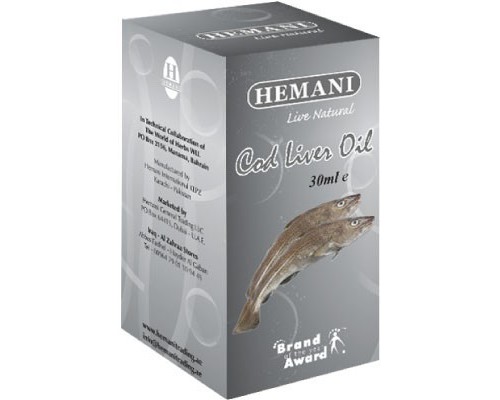 Масло жир печени Трески - Cod Liver Oil (Hemani) 30мл