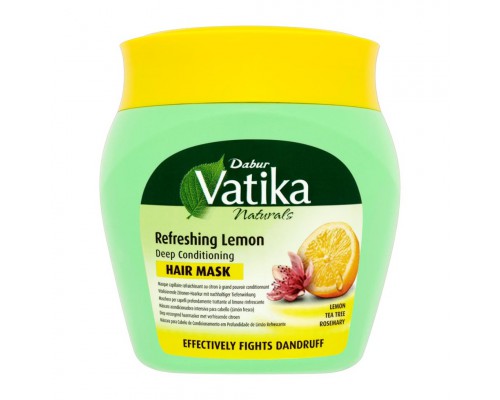 Маска для волос Vatika - Lemon, Tea tree, Rosemary (Лимон, чайное дерево, Розмарин) 500гр