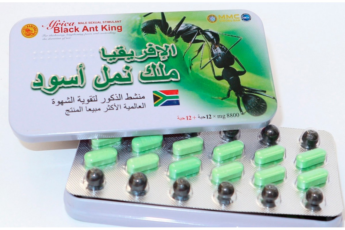 Африканский муравей 12 таб. Africa Black Ant King. Чёрный муравей таблетки. Возбуждающее средство черный муравей. Таблетки муравей для мужчин отзывы