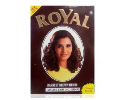 Хна Royal - Darkest Brown (Темно-коричневый) (в упаковке 7шт по 10гр) Индия